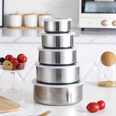 5pcs bowl set steel with box